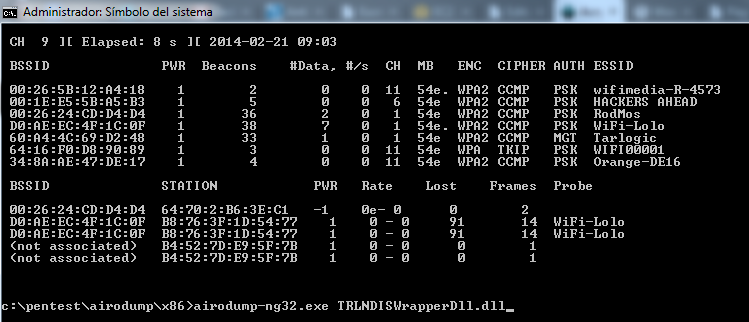 Airodump-for-windows-with-Acrylic-WiFi