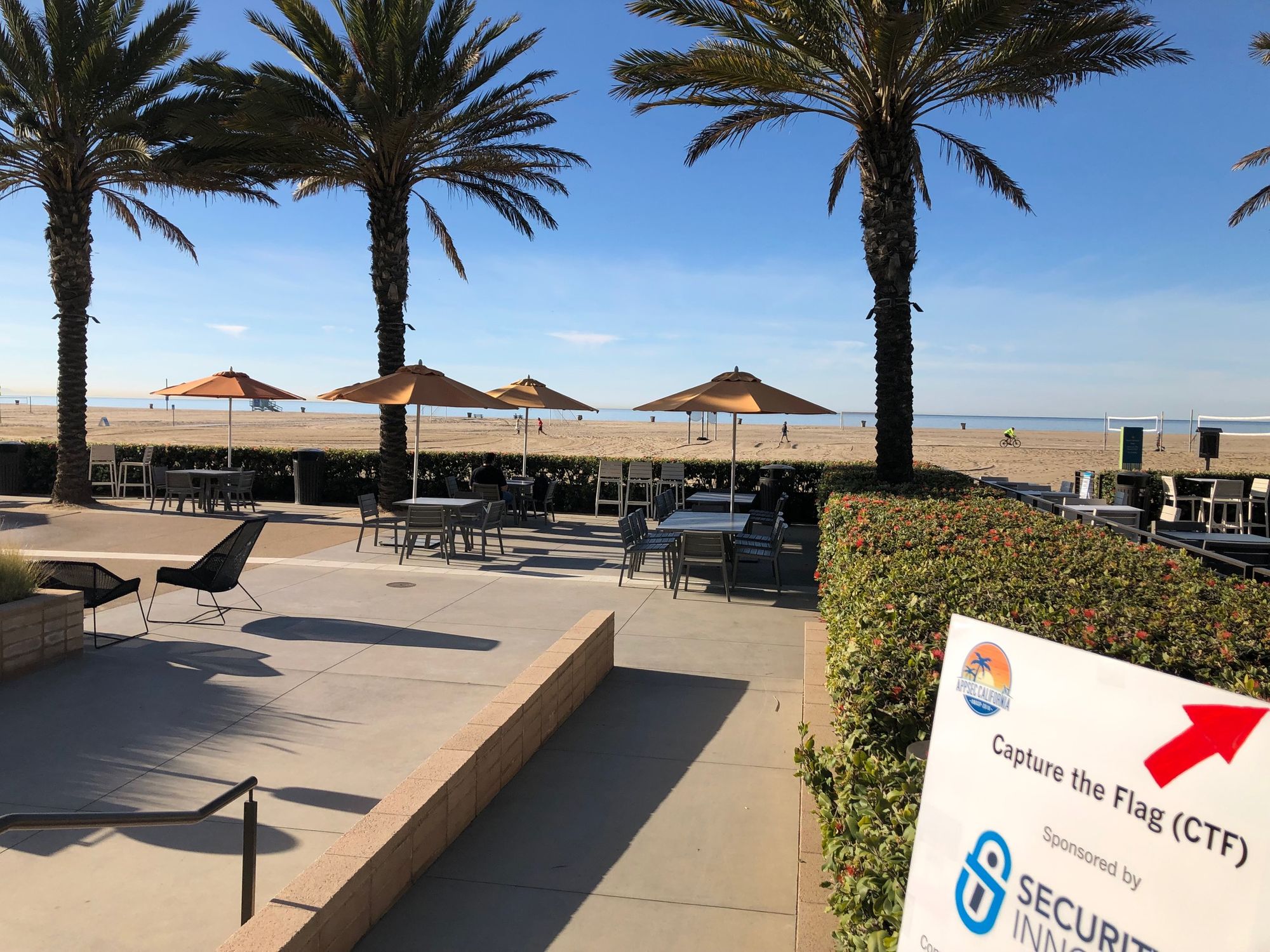 There is a patio to the side of the Annenberg Community Beach House where you can relax, eat, and see the scenic view. Did I mention the event also hosted a Capture the Flag event? Photo courtesy from Miguel A. Calles, MBA.