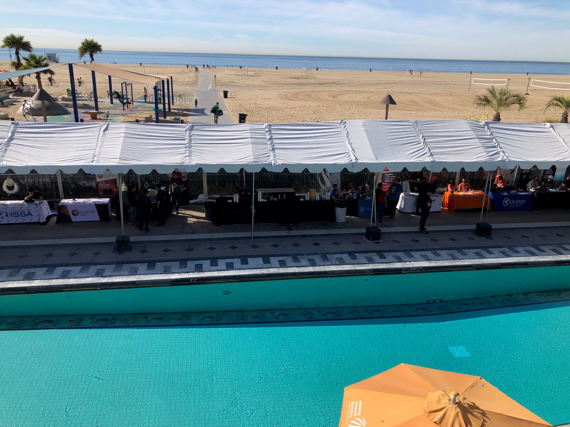 The Annenberg Community Beach House is a two-story building that has a beautiful view of the beach and the pool. Photo courtesy from Miguel A. Calles, MBA.