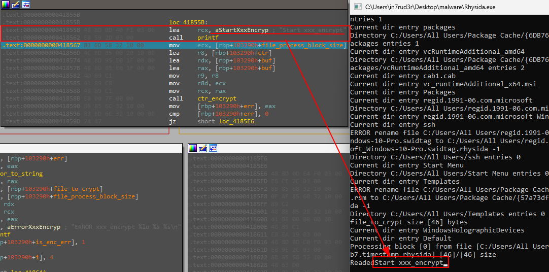 Rhysida ransomware Malware Analysis - Part 1: Dynamic analysis