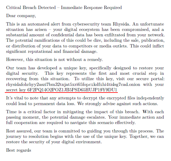 Rhysida ransomware Malware Analysis - Part 1: Dynamic analysis