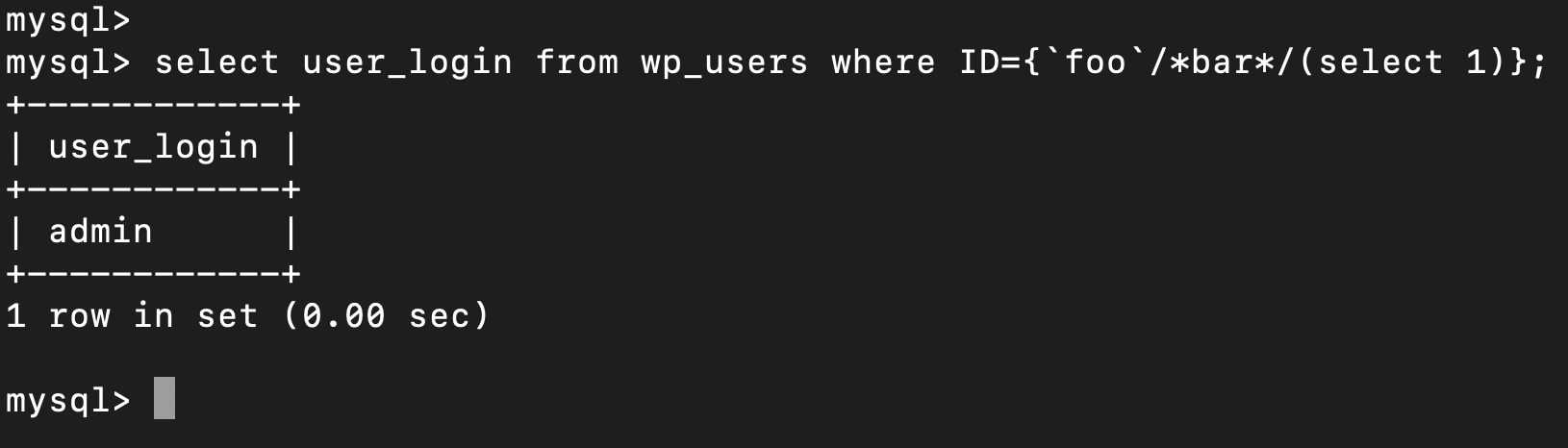 Mysqli select